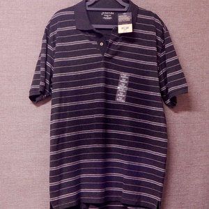 ST JOHNS BAY Men's Polo Shirt -== NWT == Size L == Short Sleeve == Charcoal